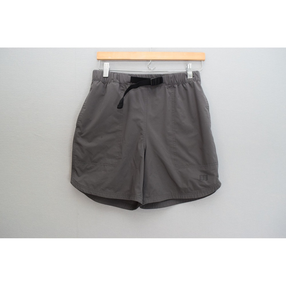 Topo Designs River Shorts Medium Gray Belted Hiking Activewear Mens Gray